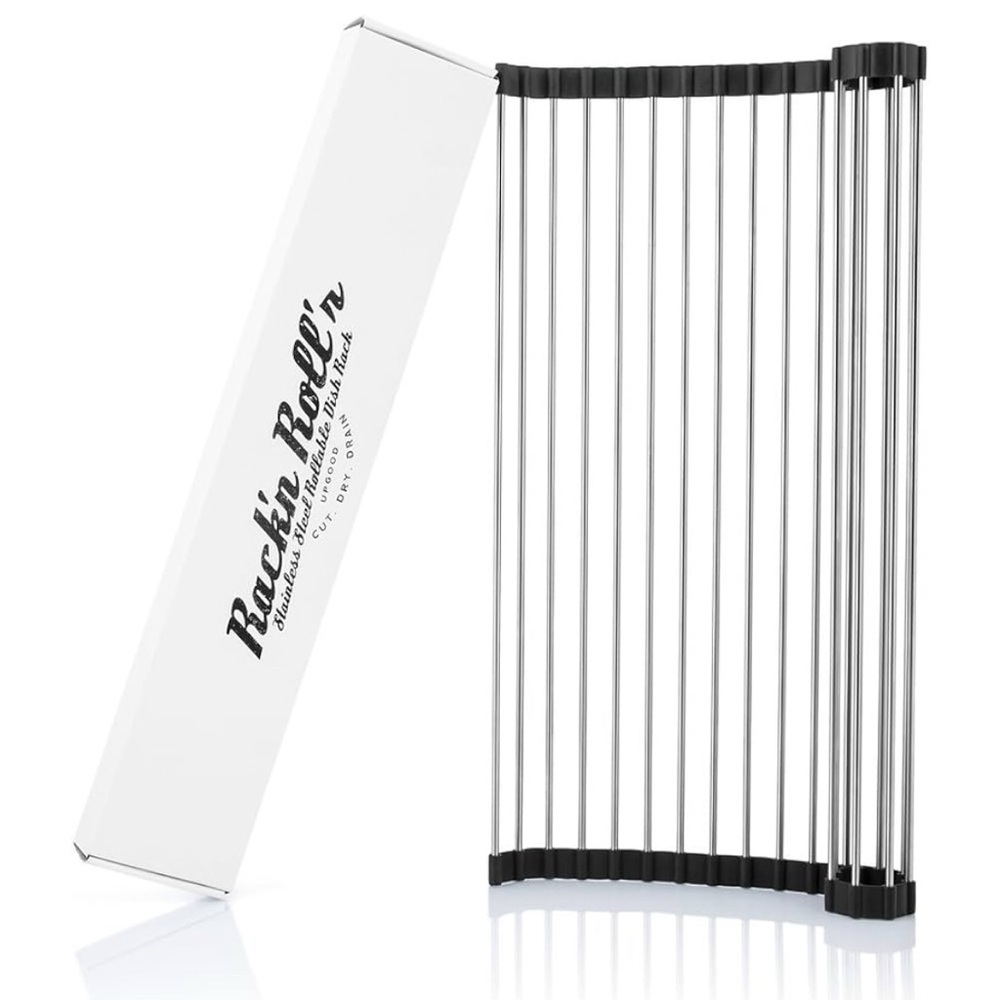 UpGood Rolling Over The Sink Rack XL - 20.2" x 15.7" Stainless Steel. Foldable